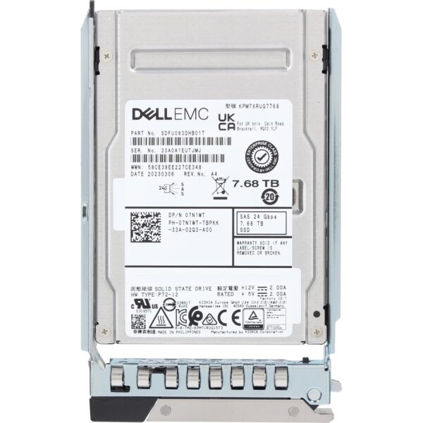 7N1WT DELL EMC 7.68TB 24GBPS READ INTENSIVE TLC 2.5'' SAS HARD DRIVE 07N1WT